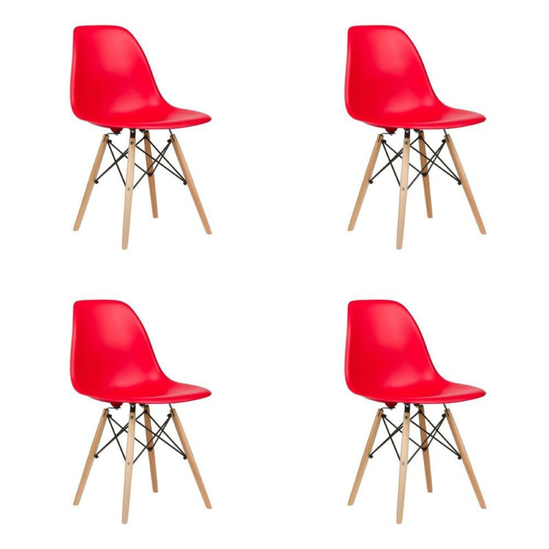 17.5'' H Side Chair, Red