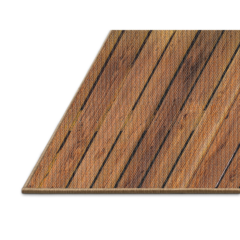 Brun/vert Tapis décoratif, Rectangle 6 pi x 9 pi
