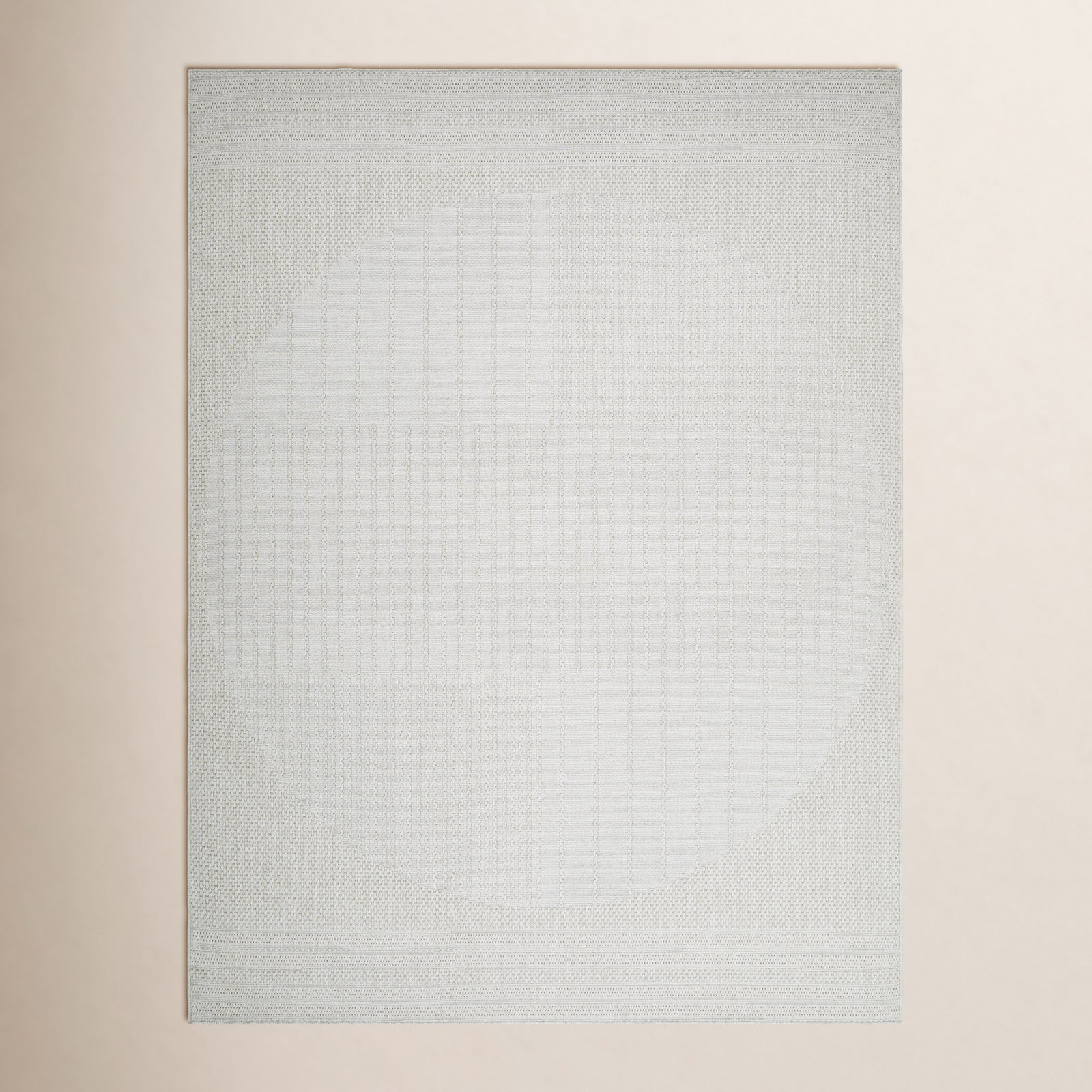 Winn Gray Indoor/Outdoor Rug, Rectangle 6'7" x 9'