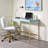 Midriaks Baby Blue & Gold Finish Writing Desk W/USB-1788104558