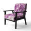 Madora - Améthyste mauve - Macro - Chaise rembourrée Mid-Century
