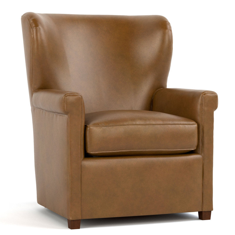 Hudson Valley Leather Wingback Chair