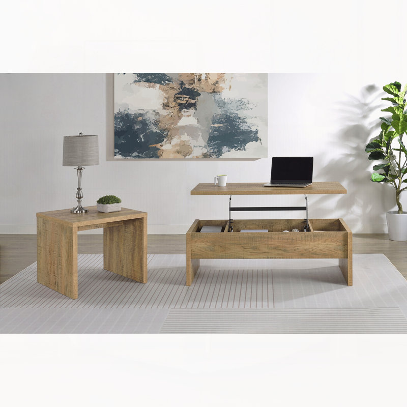Table de bout d'appoint Mango, H 21,75 po x l 23,5 po x P 23,5 po, Bois