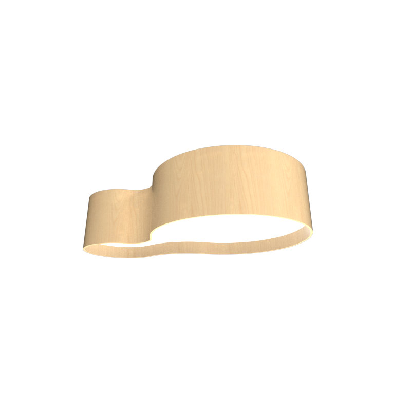 Orgânico 1 - Light LED Flush Mount, Maple