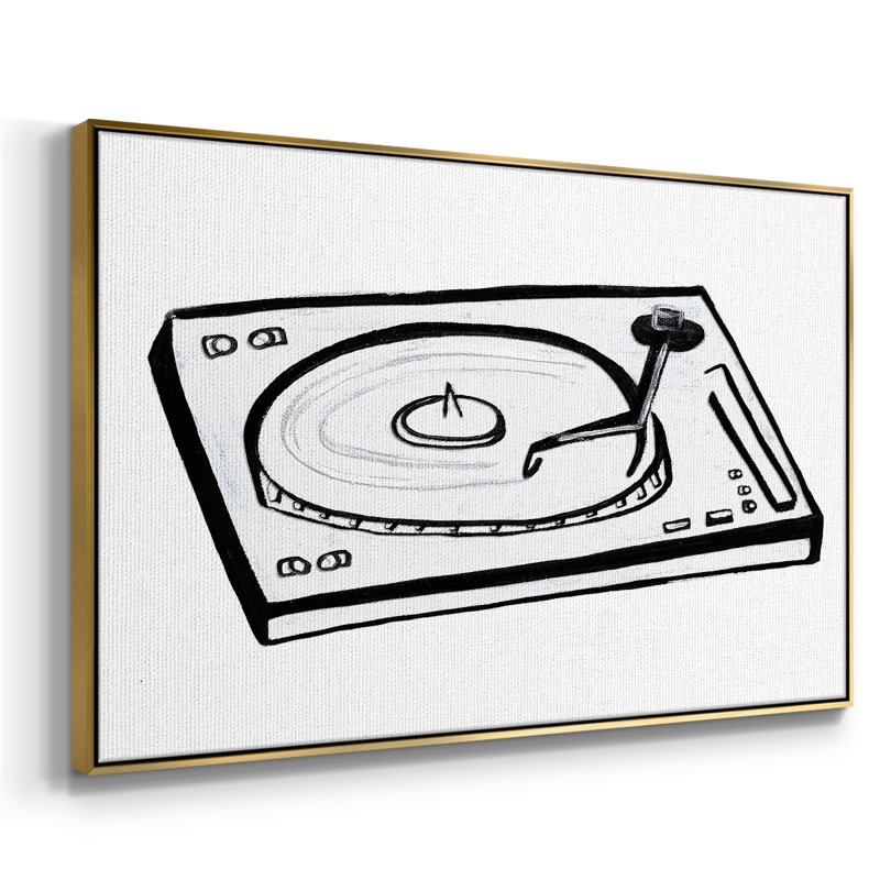 Esquisse en vinyle, H 25 po x l 37 po x P 2 po, Toile avec cadre doré