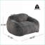 Fauteuil à billes gris en fausse fourrure Sezze | Gris | Tissu, mousse