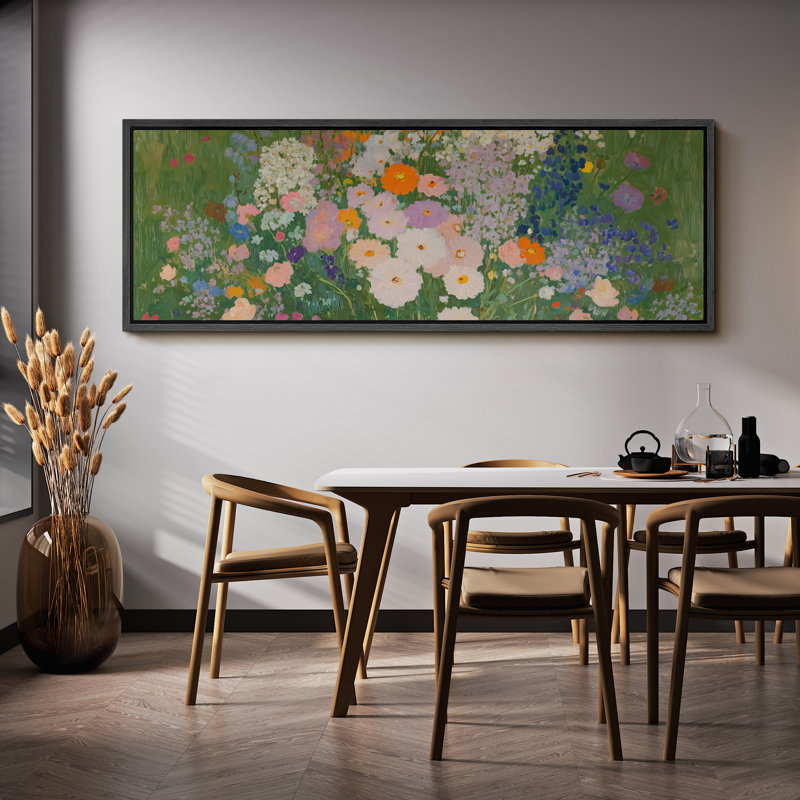 Œuvre de jardin printanier, art mural de salon vert, impression numérique sur toile giclée sur toile, H 20 po x l 60 po