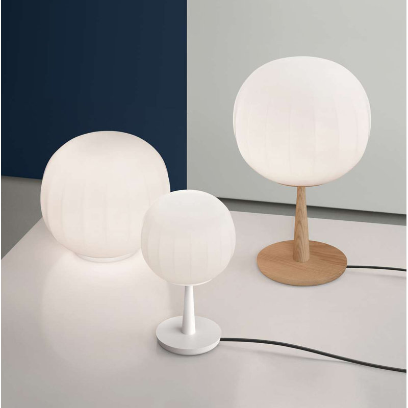 Lita Stemless Table Lamp, Matt White, 6.3" H x 7" W x 7" D