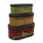 Oval Rustic Vintage Cardboard Nesting Boxes Set of 3