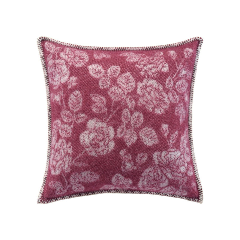 Wine Roses Wool Cushion Cover