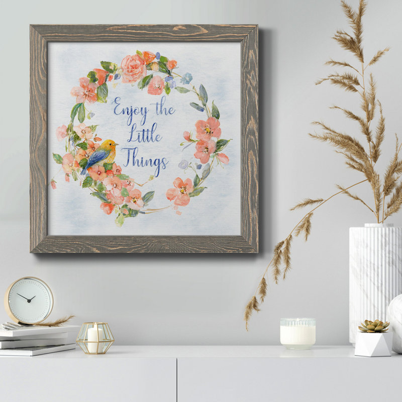 Summer Blooms - Peinture sur toile encadrée, Cadre gris, H 31,5 po x l 31,5 po x P 1,5 po
