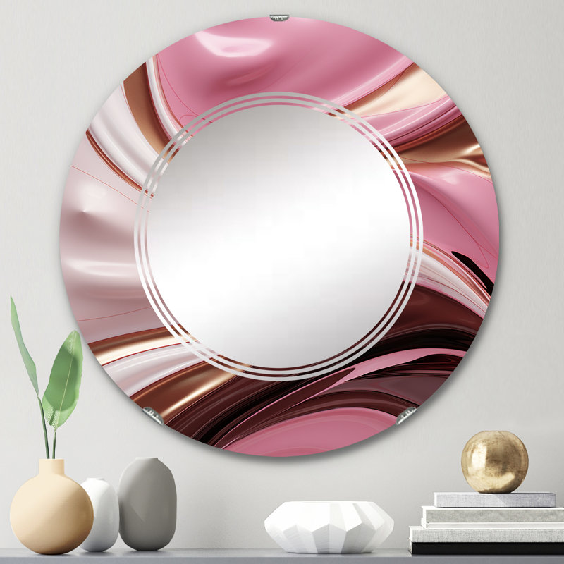 Parnita - Miroir mural moderne rond, 24 po x 24 po