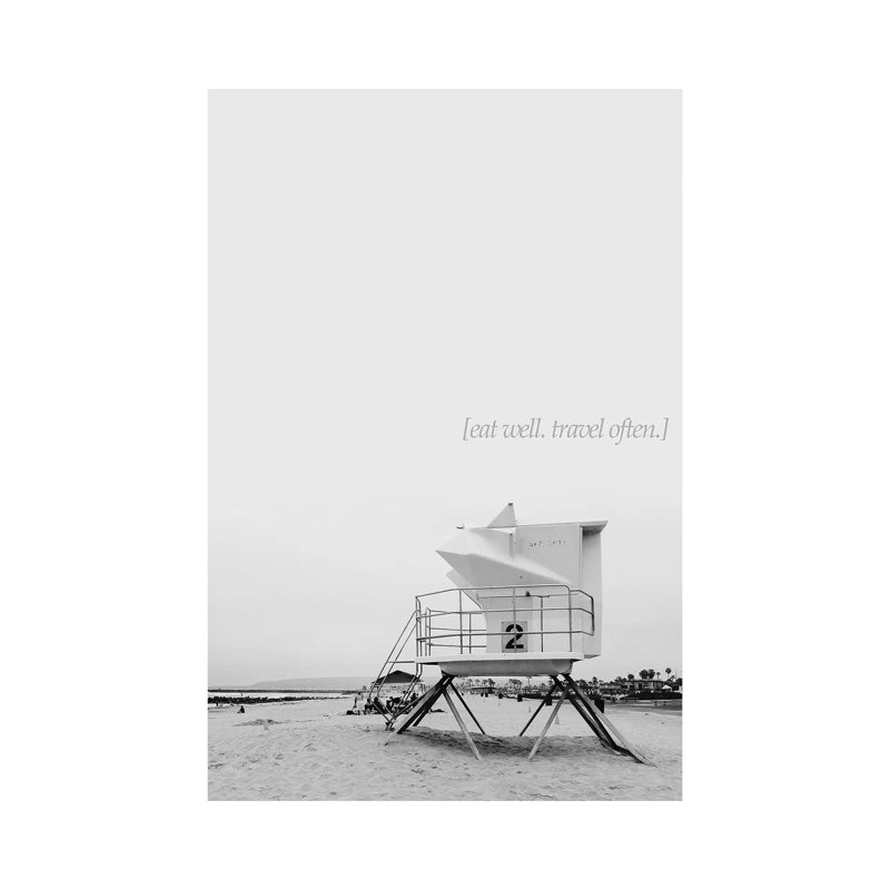 Eat Well Travel Often by Kubistika - Wrapped Canvas Print, 20.32 cm H x 30.48 cm W