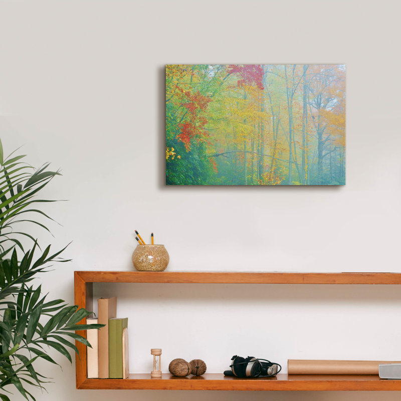 «Autumn'S Palette» par Steve Vaughn, art mural sur toile, H 12 po x l 18 po x P 0,75 po