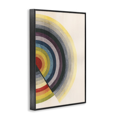  Round Centric Pattern White Framed Giclee Art by Grace Popp