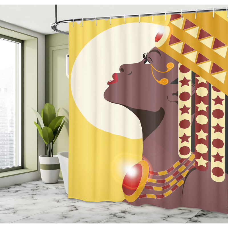Ensemble de rideau de douche grand et de crochets, H 75 po x l 69 po