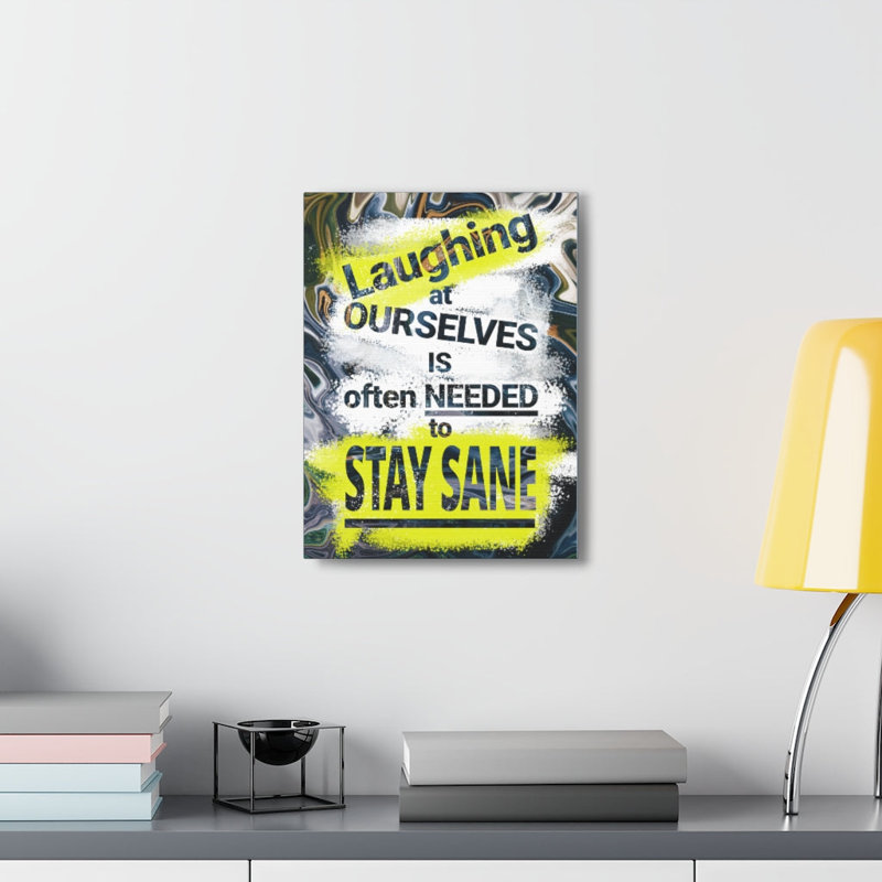 Laughing At Ourselve - Wrapped Canvas Print, 41cm H x 30cm W