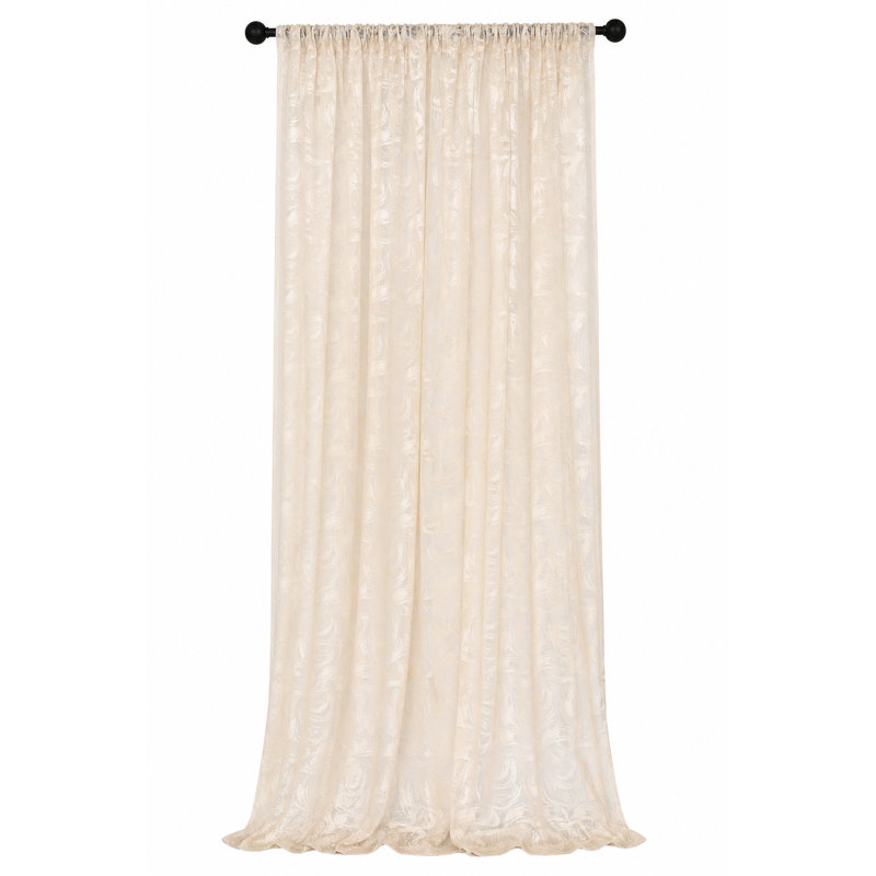 Paityn Sheer Curtain Single Panel, 54" W x 84" L, White