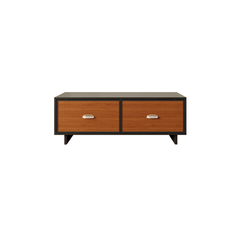 Table basse en bois avec 4 tiroirs de rangement, H 15,75 po x l 39,37 po x P 15,75 po
