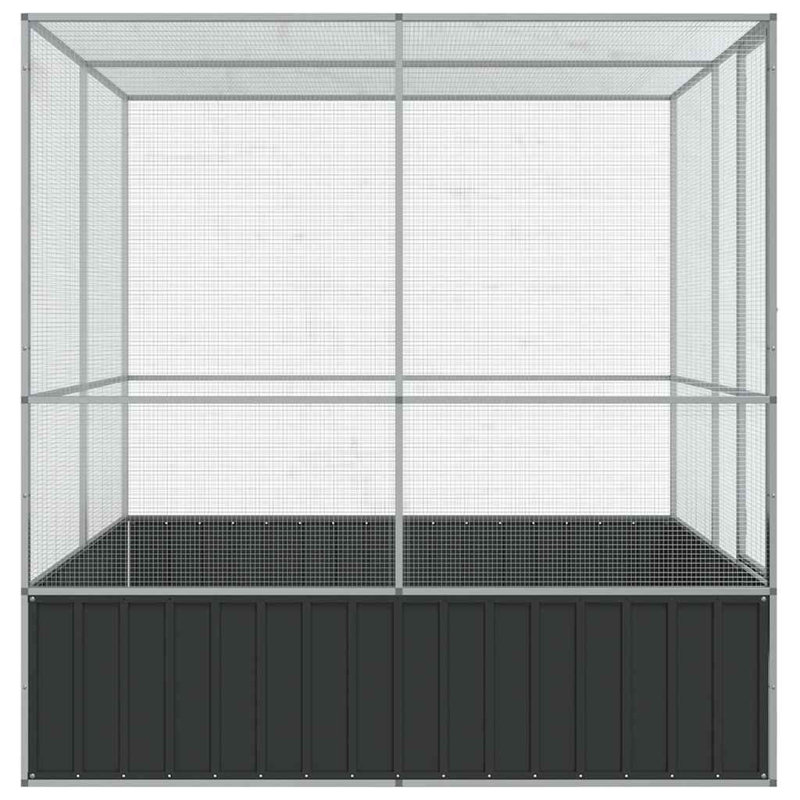 Cage d'extérieur aviaire en acier galvanisé verrouillable, H 68,11 po x l 51,57 po x P 26,38 po
