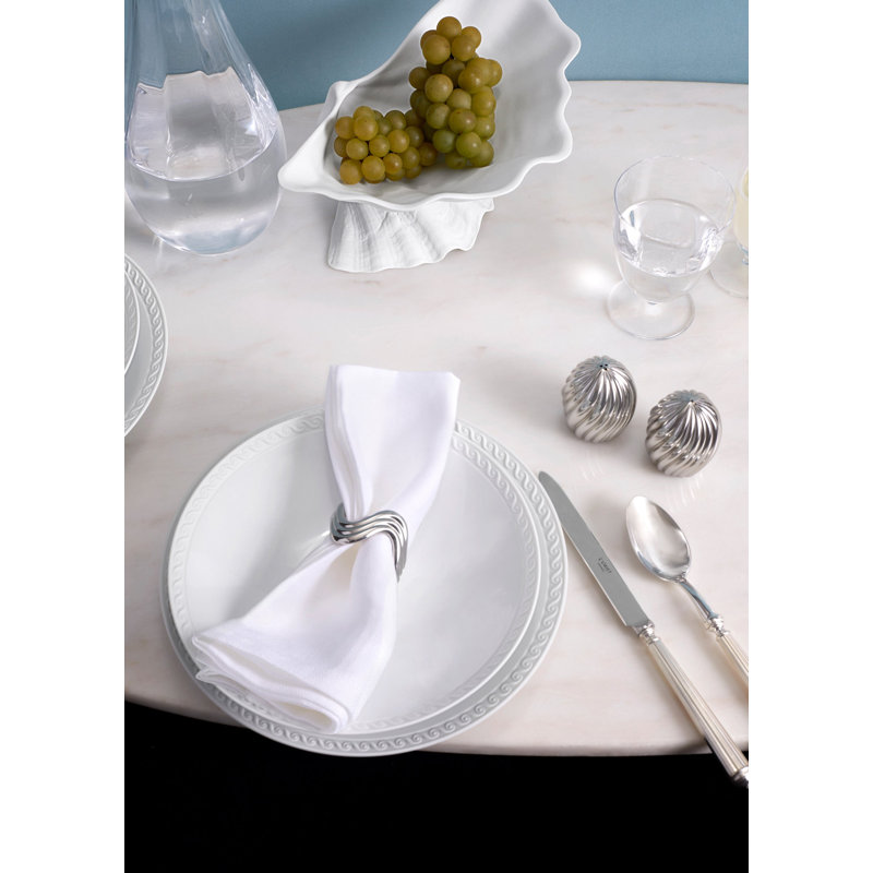 Ripple Napkin Rings, Platinum