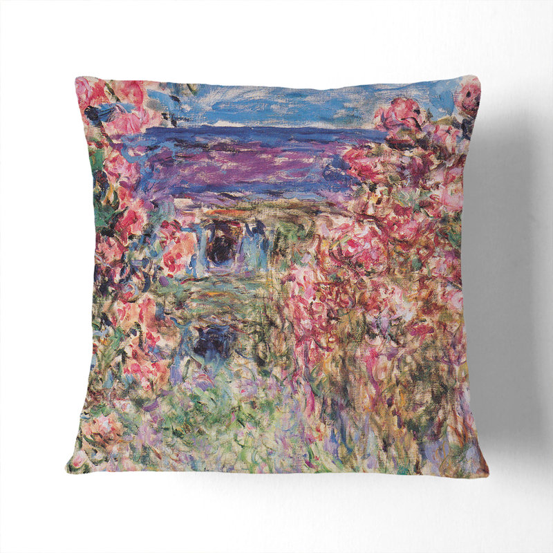 Rose House Scatter Cushion, Black, 40cm H x 40cm W x 15cm D