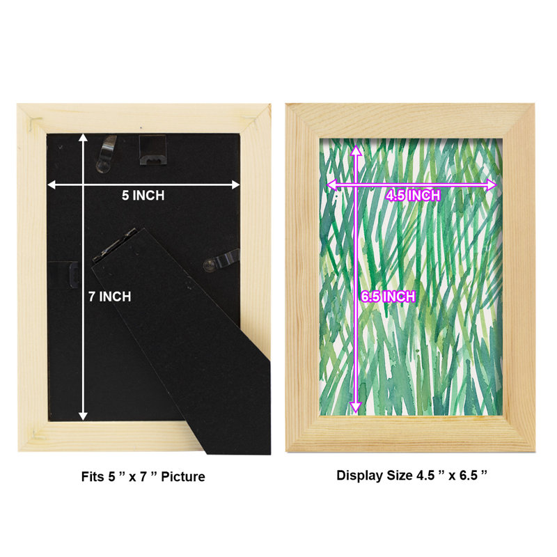 Just Grass I - Wrapped Canvas Print, 7" H x 5" W x 1" D, Natural Framed Paper