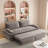 73.2" Queen Pull Out Sofa Bed,3-In-1 Convertible Sleeper Sofa,Multi-Functional Velvet Loveseat Bed,Grey-1568013284-1543909229
