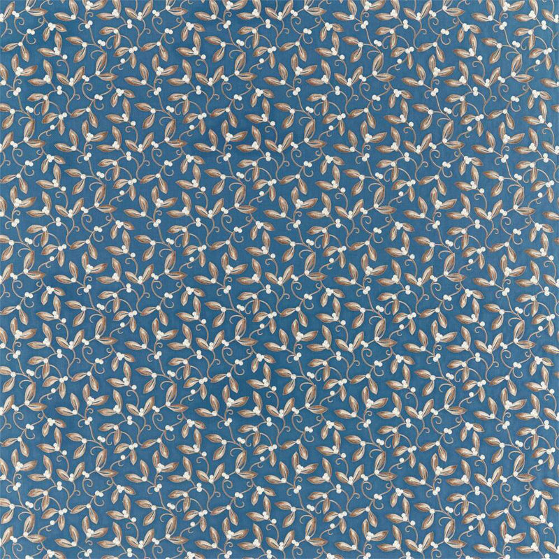Mistletoe Embroidery Fabric, May Blue