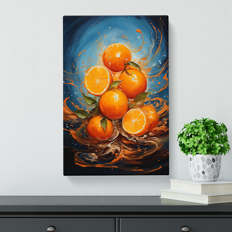 Orange Fruit Symbolism - Wrapped Canvas
