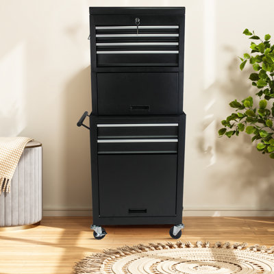 Armoire à outils Donavon 3 pièces avec roulettes et poignées