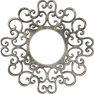 18"OD x 6 7/8"ID x 1/2"P Reims Architectural Grade PVC Pierced Ceiling Medallion, Antiqued Warm Silver