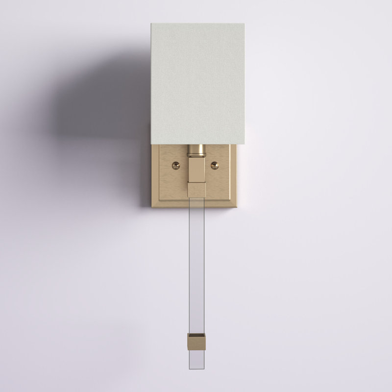 Lizbeth 1-Light Dimmable Steel Wallchiere, Burnished Brass