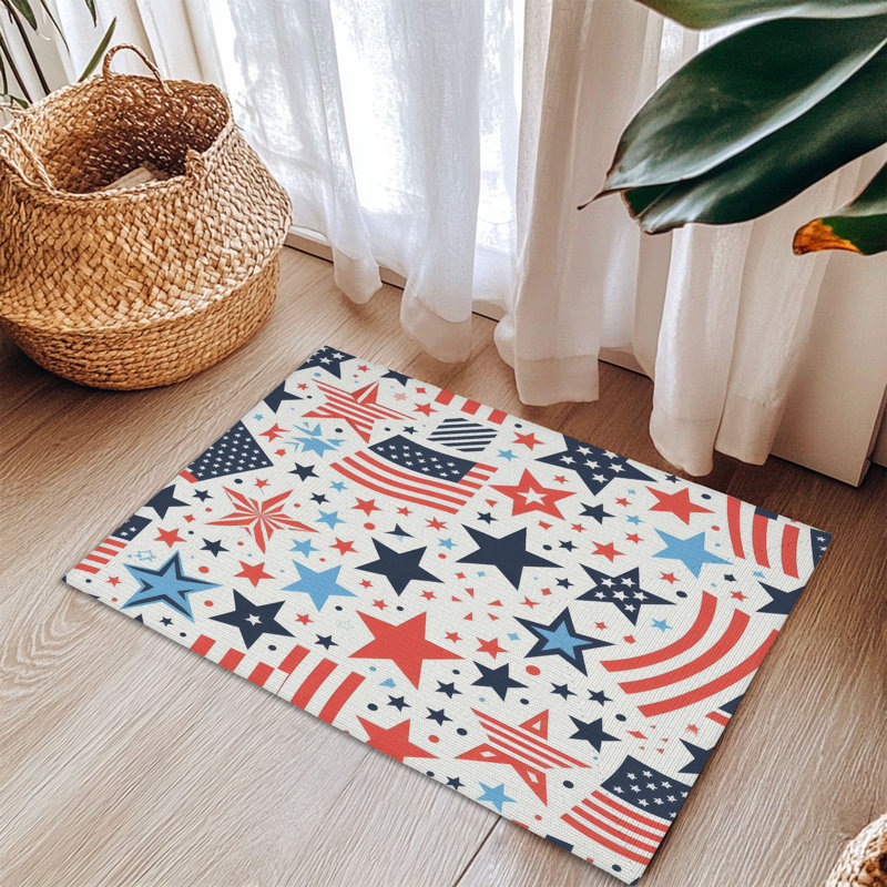 Tapis tressé National Stars & Lines, Rectangulaire 3 pi x 5 pi