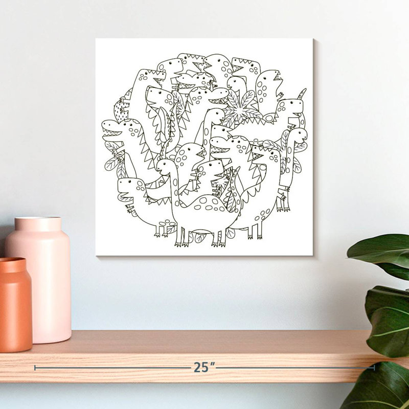 Ashelle Doodle Dinosaurs, H 16 po x l 16 po