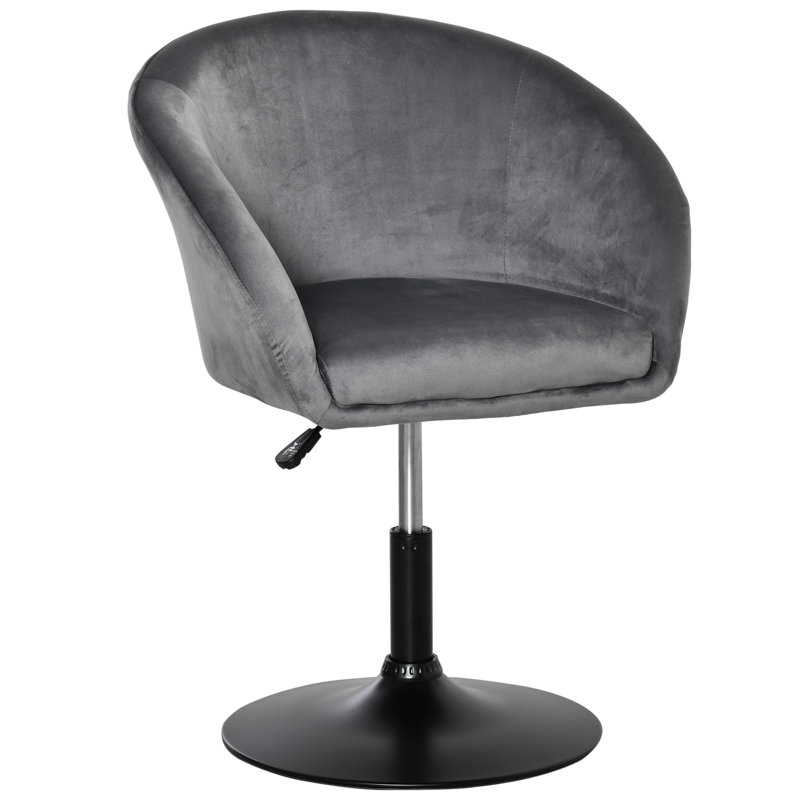 Tarantino Swivel Upholstered Adjustable Height Counter Stool with Metal Frame, Grey