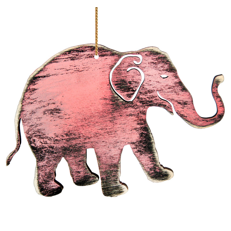 5'' Handmade Wood Animals Holiday Shaped Ornament