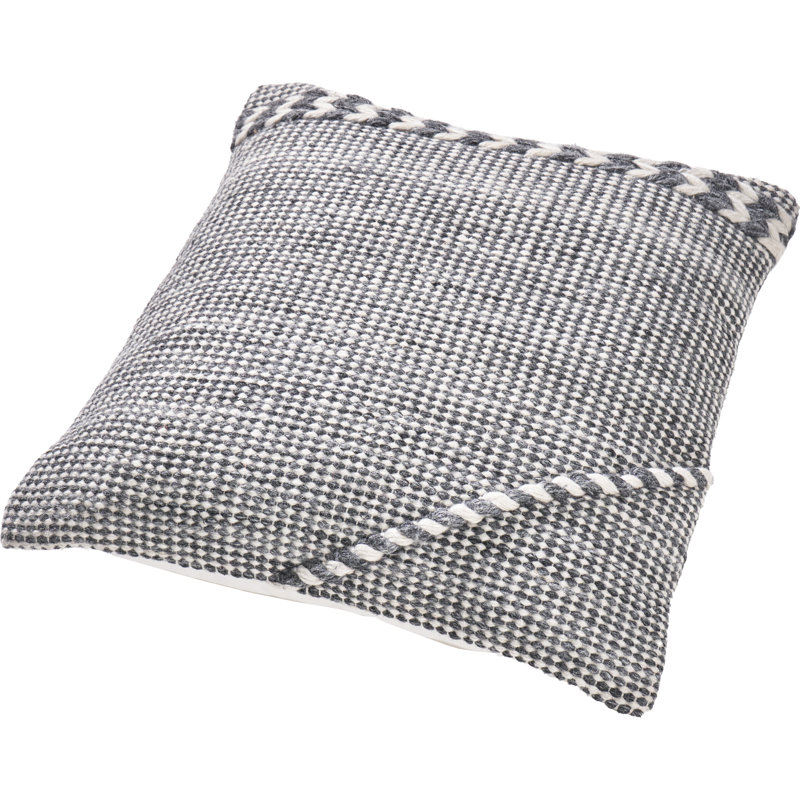 Indoor / Outdoor Chevron Square Cushion, Grey