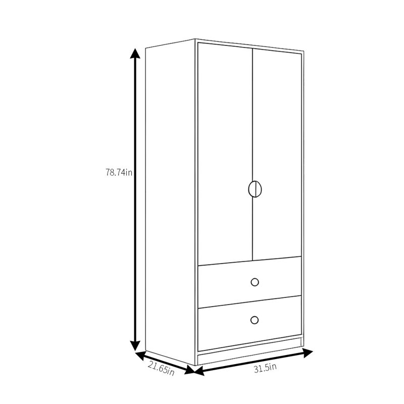 Laguerre, 79" H x 32" W x 22" D