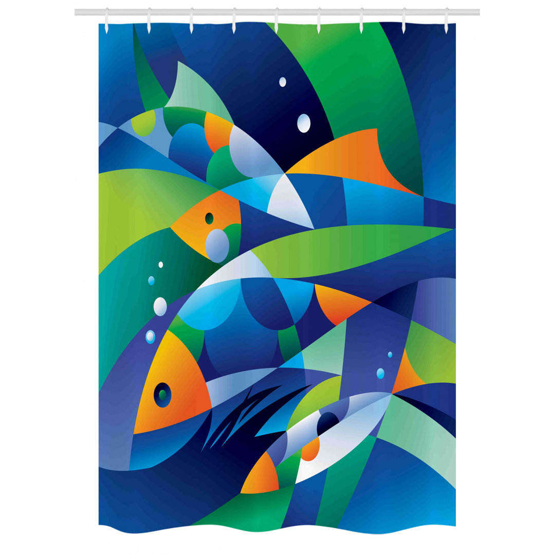 Abstract Shower Curtain with Hooks Included East Urban Home 