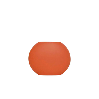 Elegant Ceramic Vase, 11.2 x 3.1 x 8.3 Inches, Vibrant Orange | 100% High-Quality Ceramic | Perfect for Home Decor, Floral Arrangements & Centerpieces | Stylish Accent for Any Room