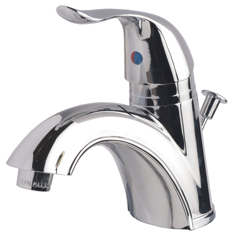 Single-Hole Single-handle Bathroom Faucet with Drain Assembly, Chrome