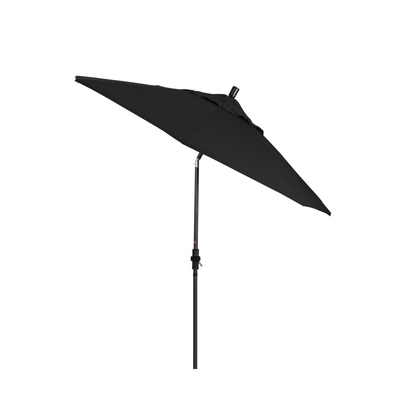Parasol de marché Sunbrella® 9 pi Roverta, Toile Sunbrella® noir, Noir