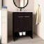 Meuble-lavabo Lorenzo avec quatre tiroirs et deux tablettes ouvertes-916616280