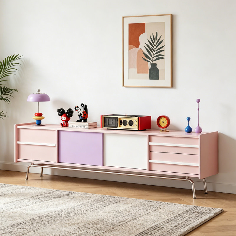 Meuble télé Modern Creative, H 22,44 po x L 94,49 po x l 15,75 po