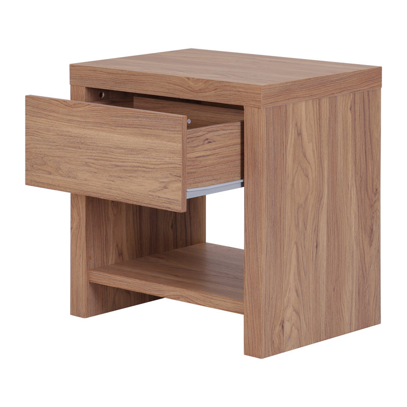 Marchella 1 Drawer Nightstand With Open Shelf