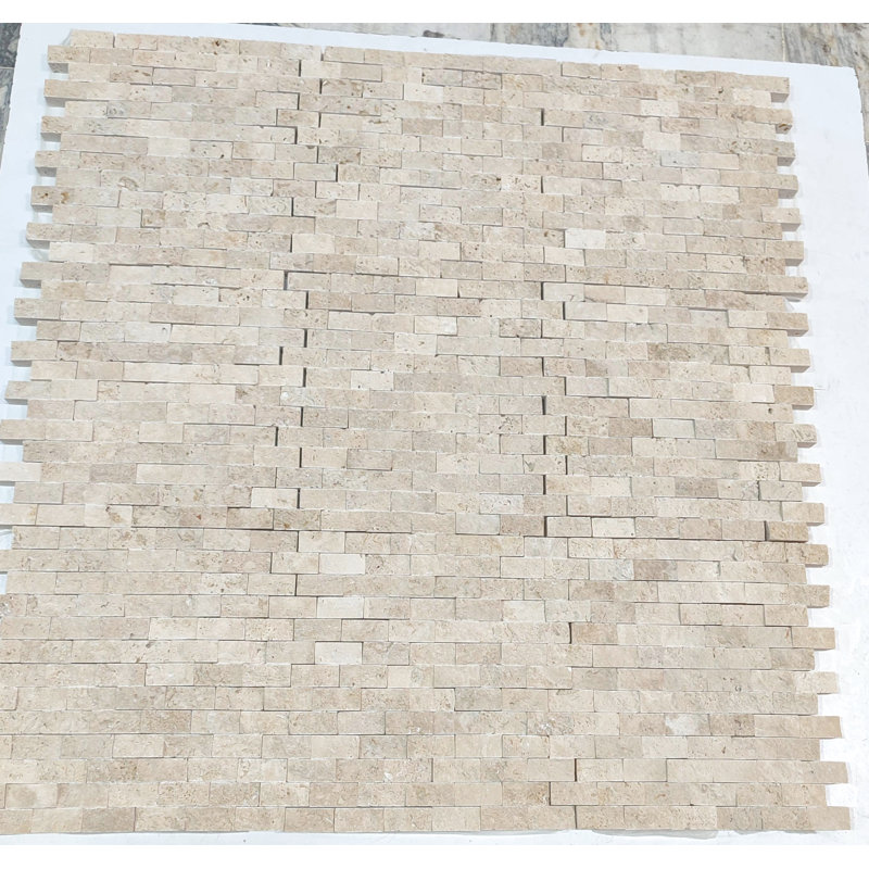 1x2 BRICK SPLITFACE, Ivory