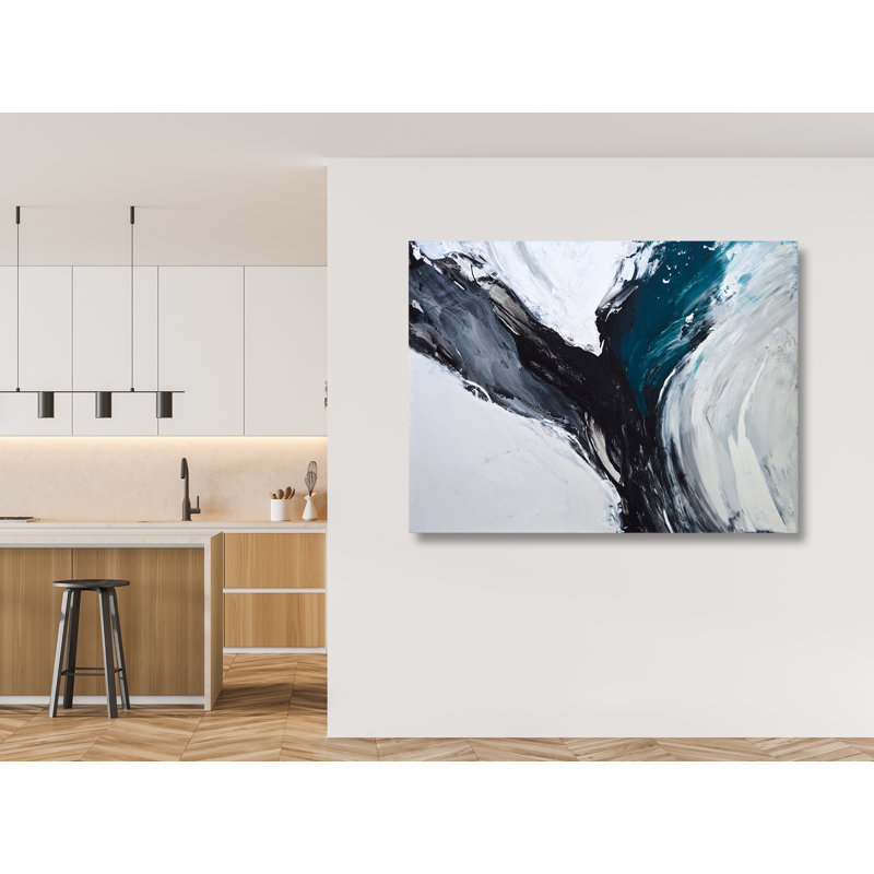 Diventare Uno - Artist Enhanced Canvas Print, Brown Framed Canvas, 36" H x 48" W x 1.75" D