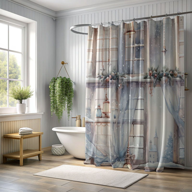 Rideau de douche Holiday Radiance, H 74 po x l 71 po