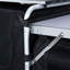 Table de cuisine pliante en aluminium pour le camping Outsunny avec pare-brise et 3 armoires fermées